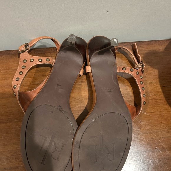 Ralph Lauren Brown Studded Heels - Picture 3 of 3